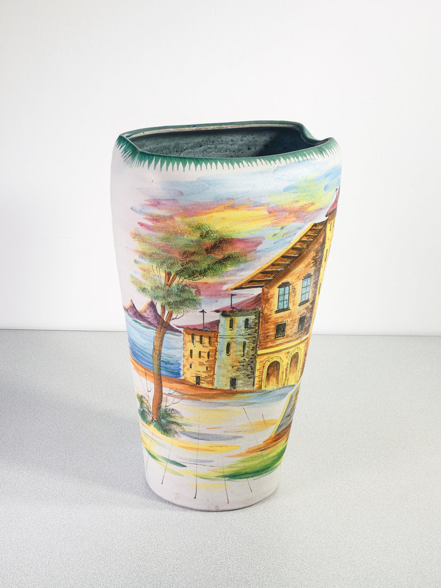 Vaso portaombrelli Deruta Vario Ceramica dipinta a mano Ceramiche Ficola  Outlet