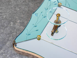 appendiabili cristal art epoca 1940s vetro specchio vintage coat hanger