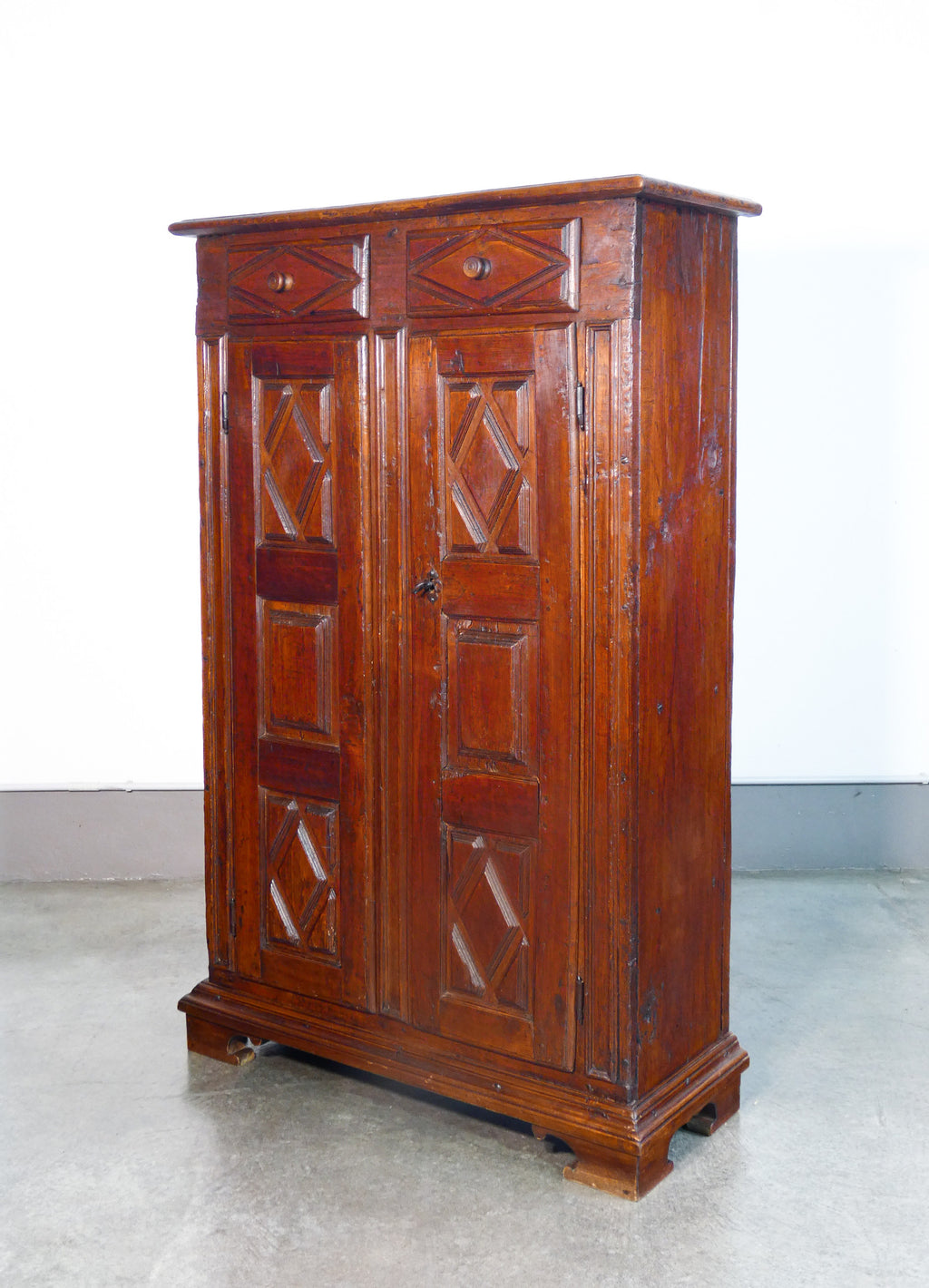 armadio piemontese originale epoca 1800 legno massello pioppo cassetti antico