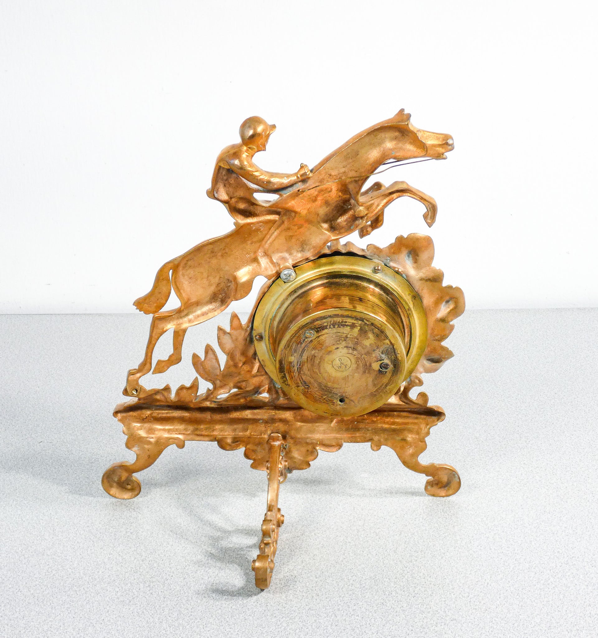 barometro epoca scultura cavallo corsa fantino bronzo fabre firenze antico