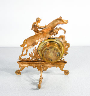 barometro epoca scultura cavallo corsa fantino bronzo fabre firenze antico