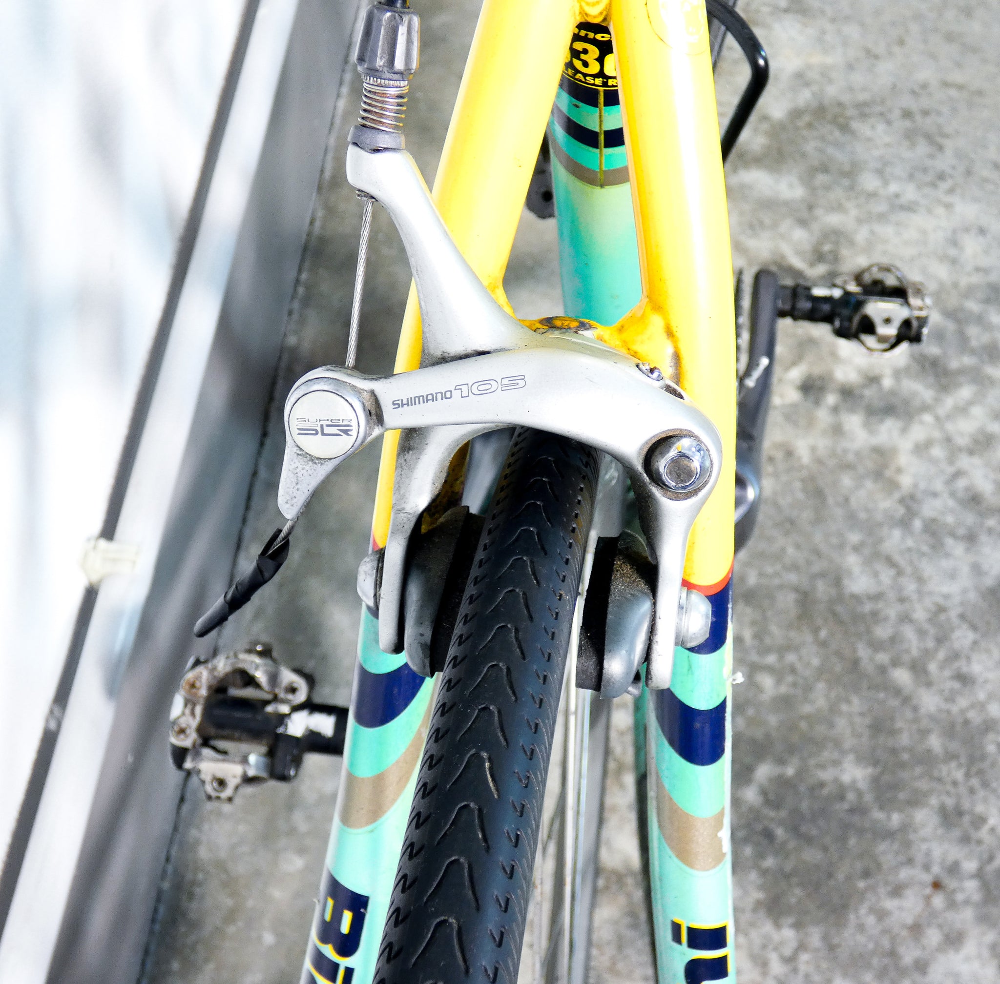bicicletta corsa bianchi alloy pro reparto corse cambio campagnolo veloce