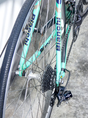 bicicletta corsa bianchi alloy pro reparto corse cambio campagnolo veloce