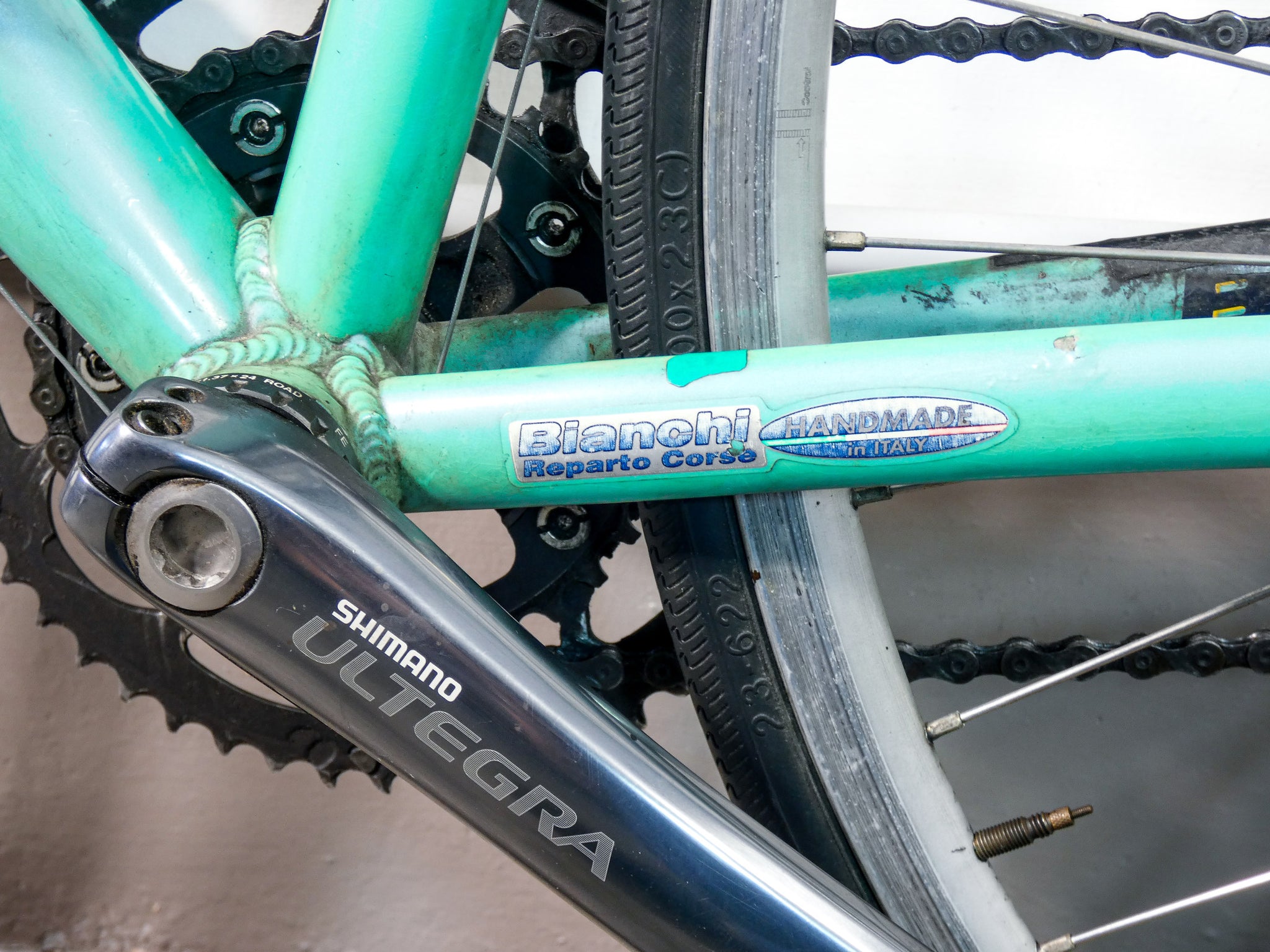 bicicletta corsa bianchi alloy pro reparto corse cambio campagnolo veloce