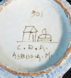 brocca c d a cada dell arte albisola maiolica dipinta a mano epoca 1950s