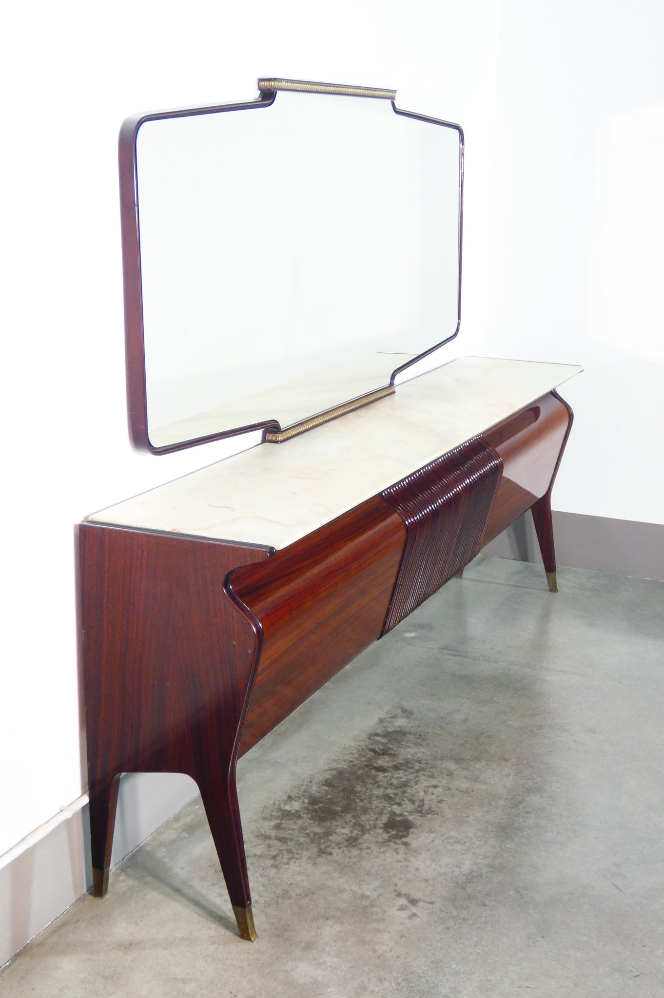 buffet enfilade specchiera specchio credenza design osvaldo borsani 1950s
