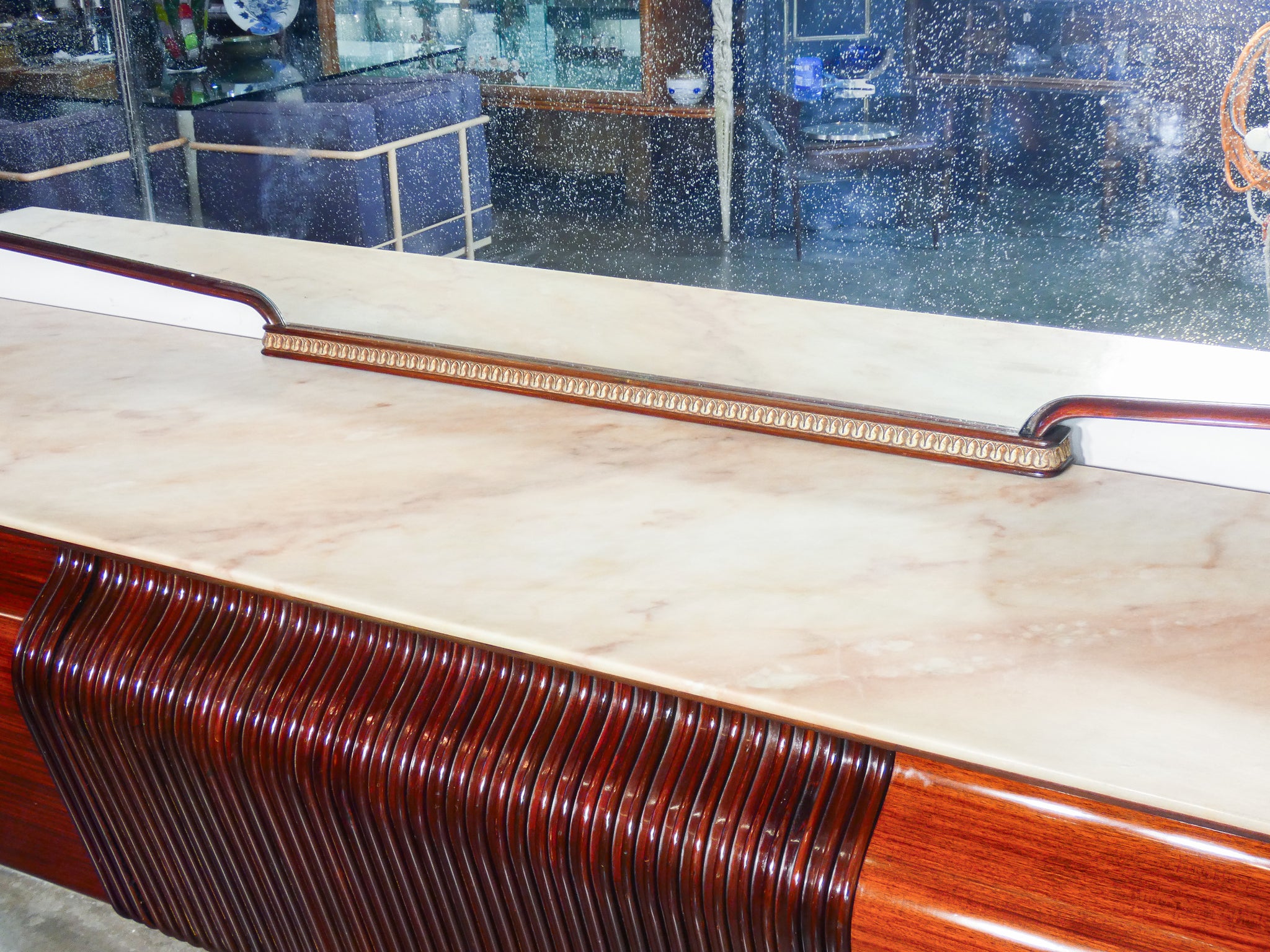 buffet enfilade specchiera specchio credenza design osvaldo borsani 1950s