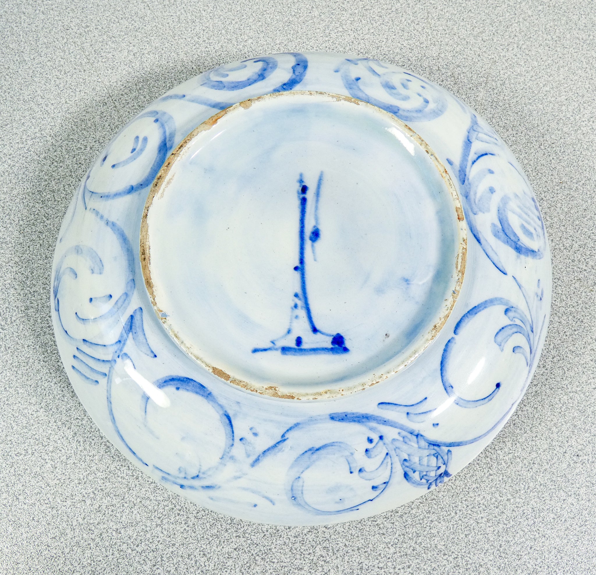 candeliere porta candela albisola savona ceramica dipinta a mano piattino