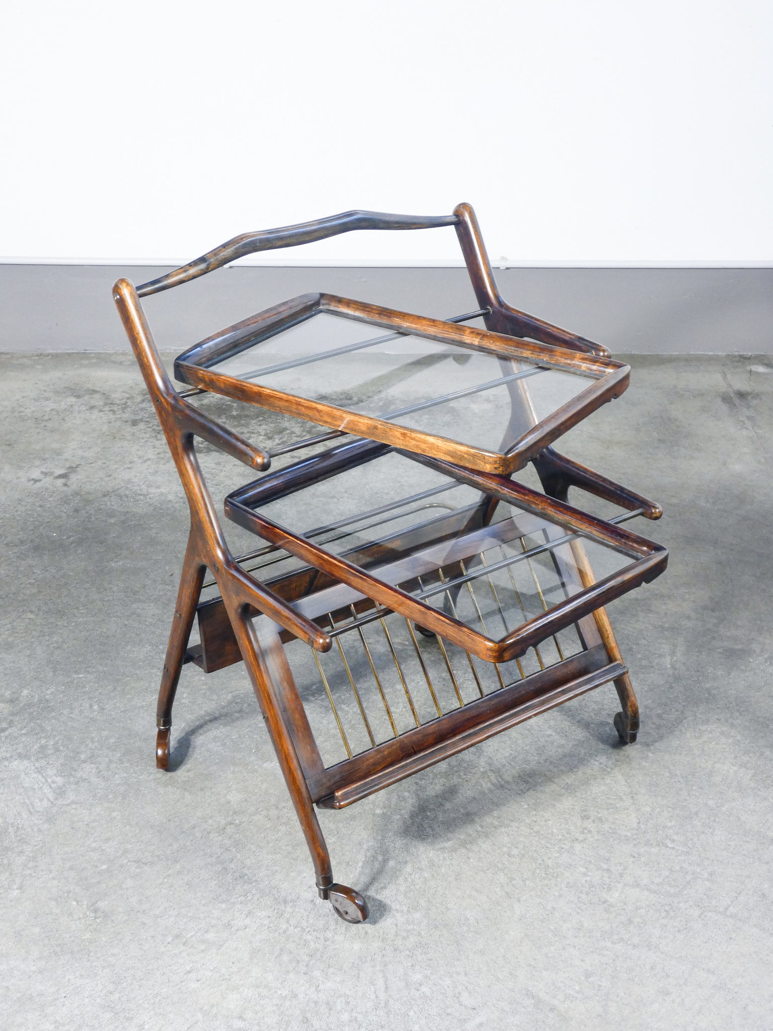 carrello design ico parisi epoca 1950s portavivande vintage serving trolley 3