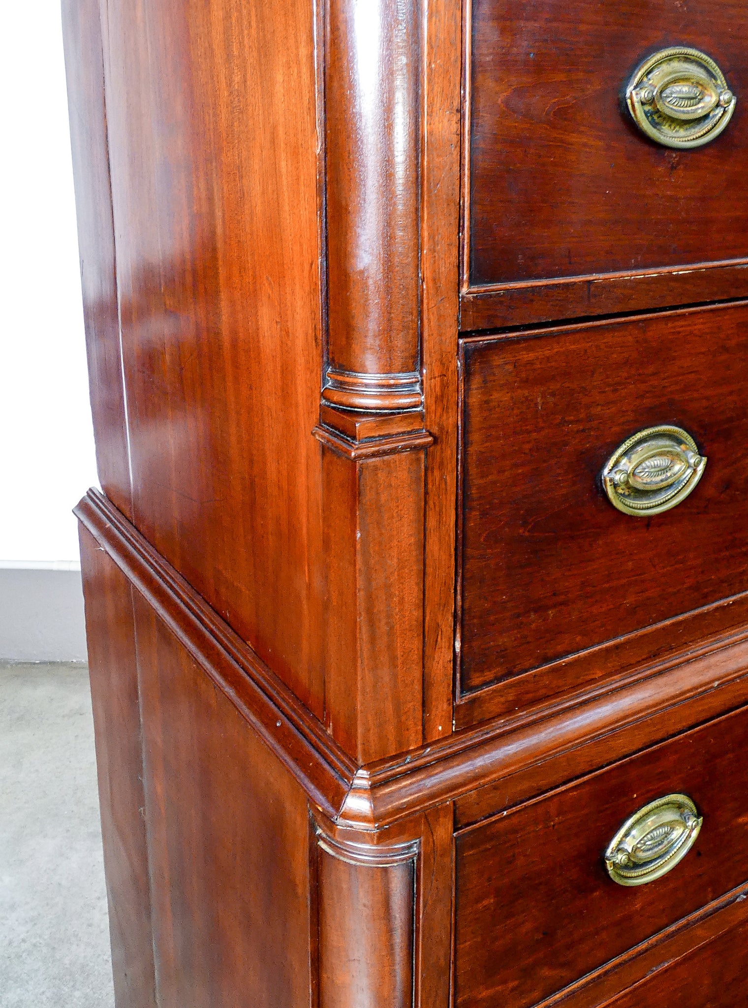 cassettiera settimanale georgiano epoca 1700 como legno lastronato antica