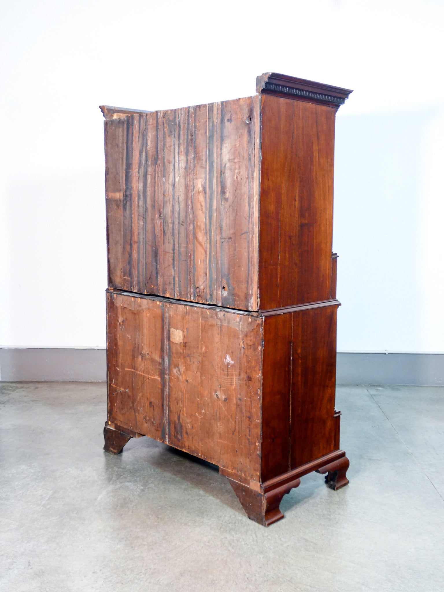 cassettiera settimanale georgiano epoca 1700 como legno lastronato antica