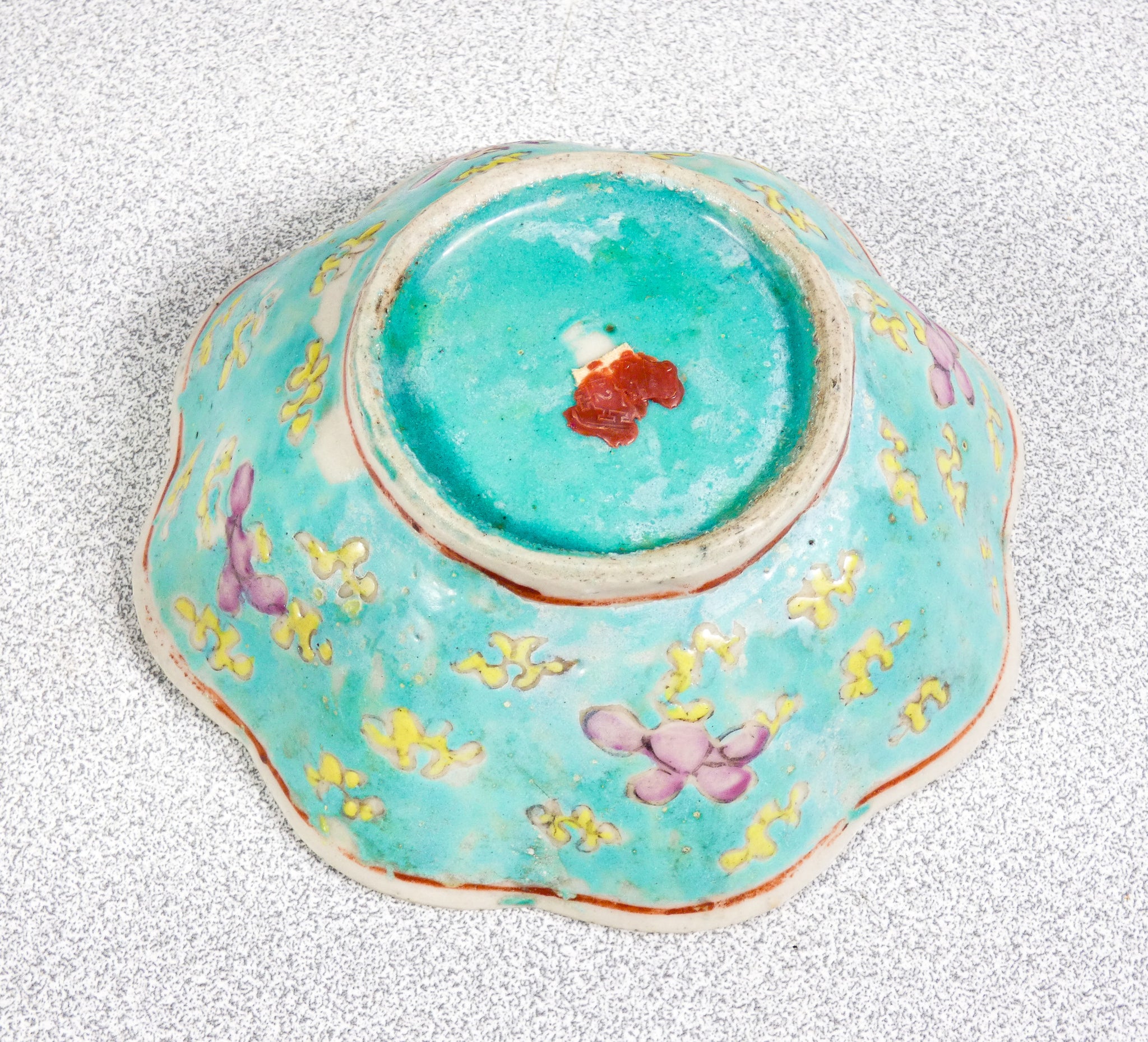 ciotola ceramica smalto cina epoca 1900 piatto porcellana cinese antica