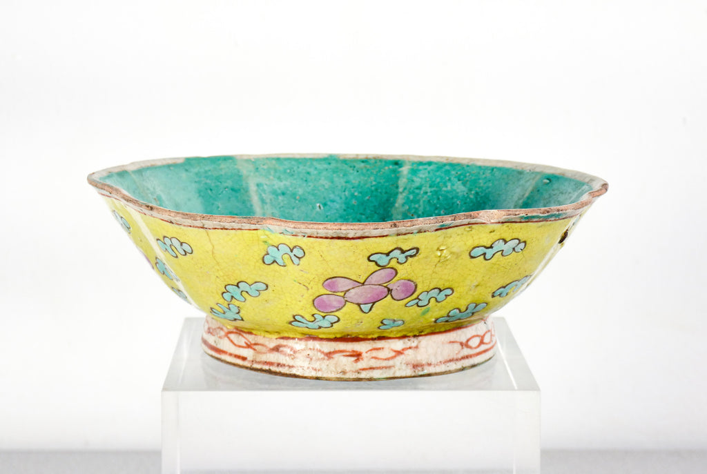 ciotola ceramica smalto cina epoca guangxu 1800 alzata piatto cinese antica