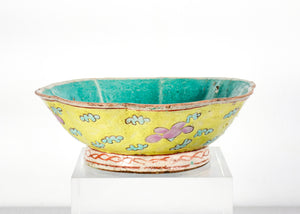 ciotola ceramica smalto cina epoca guangxu 1800 alzata piatto cinese antica