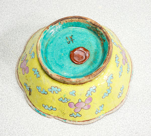 ciotola ceramica smalto cina epoca guangxu 1800 alzata piatto cinese antica