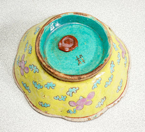 ciotola ceramica smalto cina epoca guangxu 1800 alzata piatto cinese antica