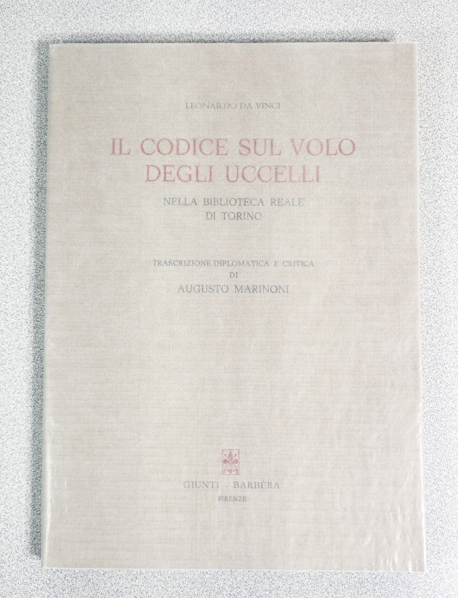 codice volo uccelli leonardo da vinci giunti barbera 1976 manoscritto facsimile