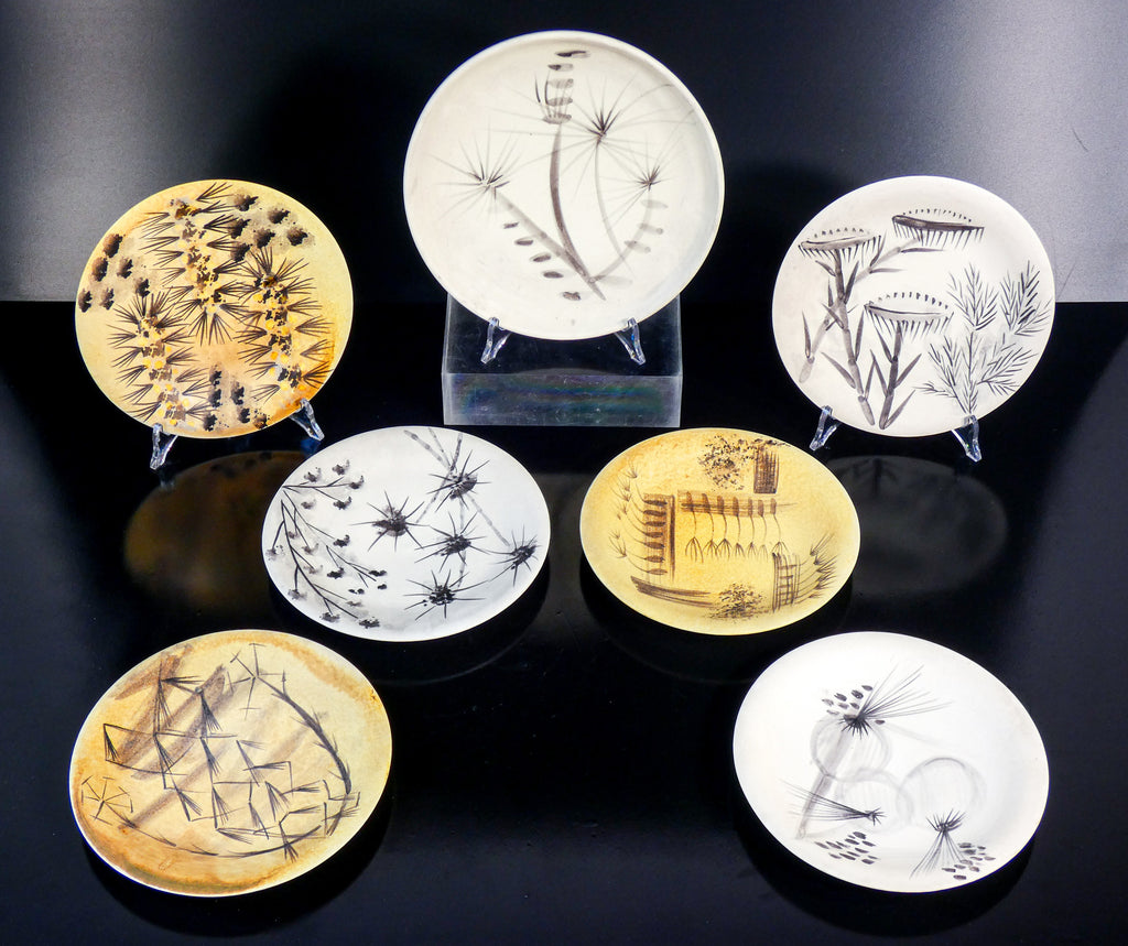 collezione 7 piatti atelier madoura vallauris ceramica dipinta a mano suzanne