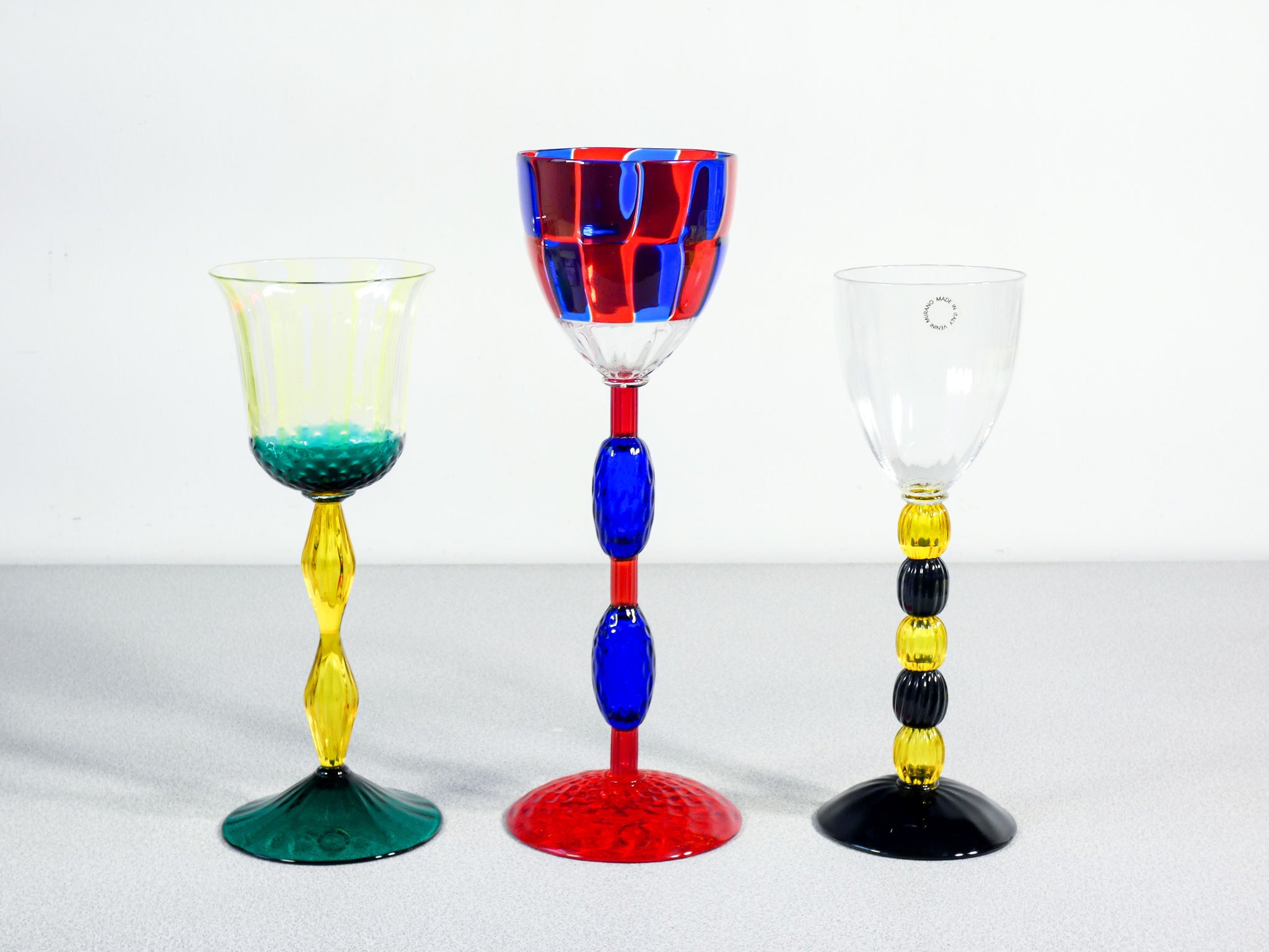 collezione bicchieri in scena design alessandro mendini per venini completa 9pz