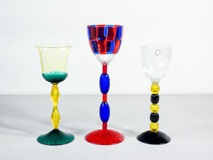collezione bicchieri in scena design alessandro mendini per venini completa 9pz