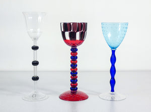 collezione bicchieri in scena design alessandro mendini per venini completa 9pz