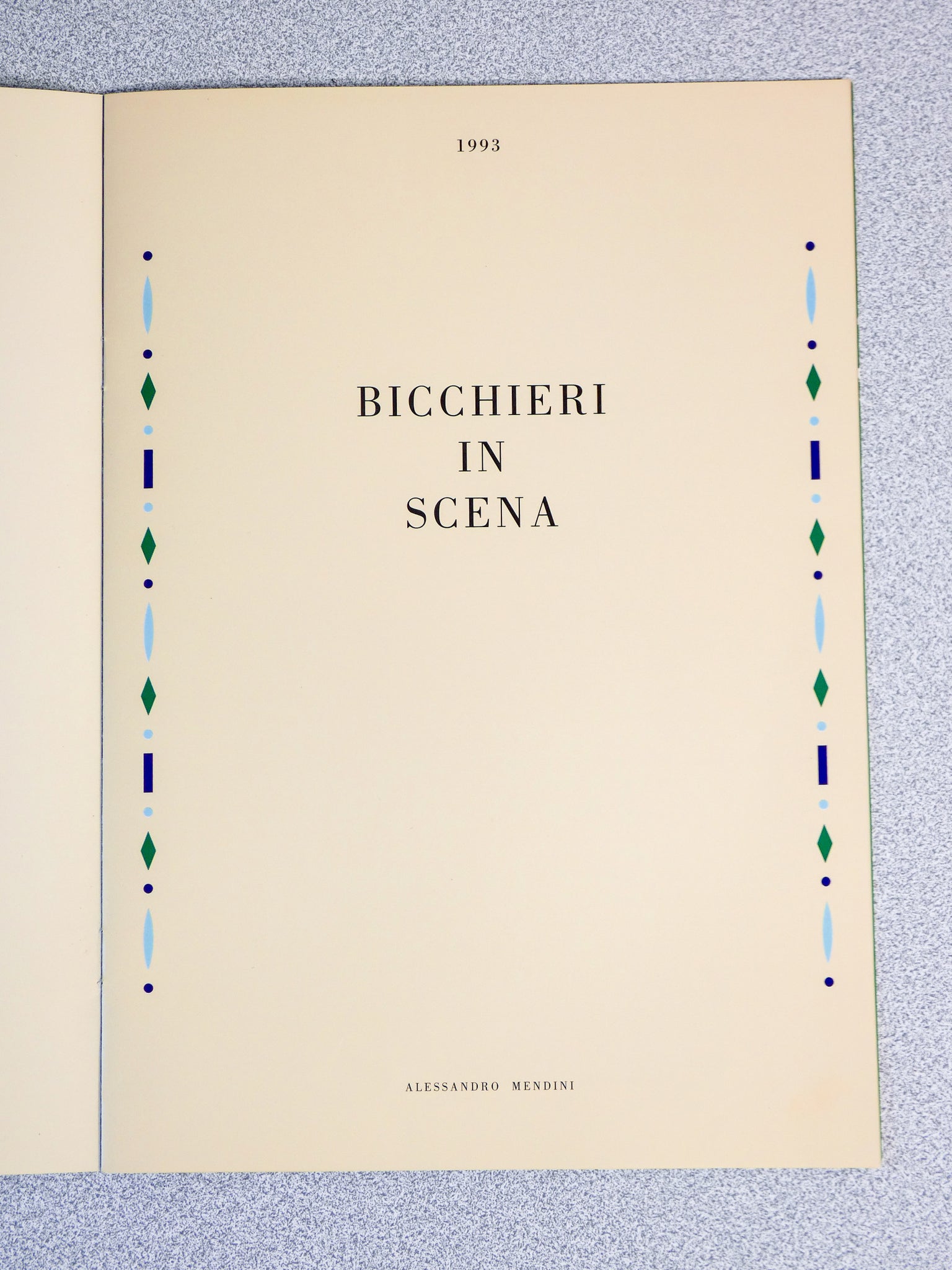 collezione bicchieri in scena design alessandro mendini per venini completa 9pz
