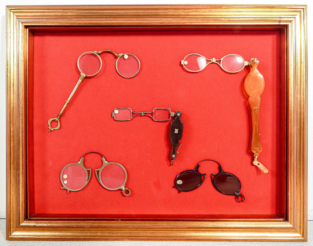 collezione occhiali occhialini epoca 5 pz pince nez lorgnette epoca 1800