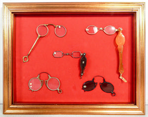 collezione occhiali occhialini epoca 5 pz pince nez lorgnette epoca 1800