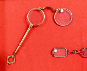 collezione occhiali occhialini epoca 5 pz pince nez lorgnette epoca 1800