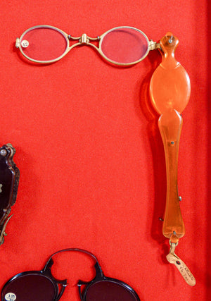 collezione occhiali occhialini epoca 5 pz pince nez lorgnette epoca 1800