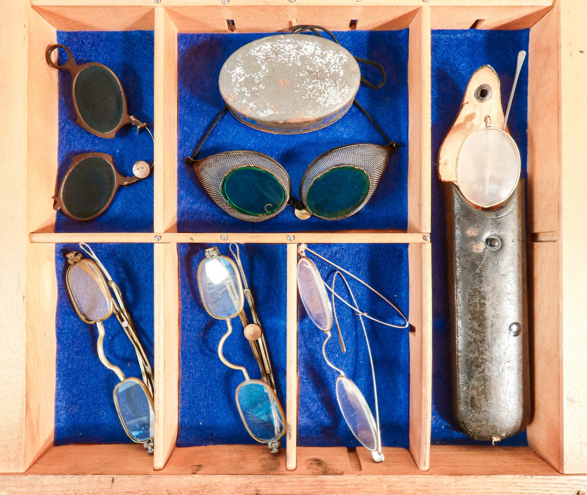 collezione occhiali pince nez epoca 32 pz bausch lomb gold vintage antica