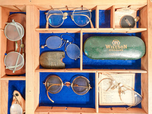 collezione occhiali pince nez epoca 32 pz bausch lomb gold vintage antica