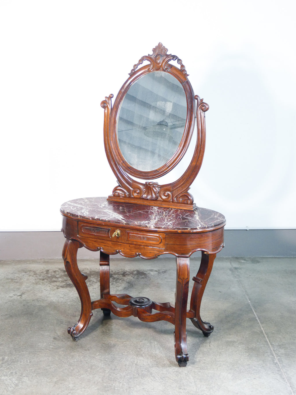 console carlo x specchio epoca 1800 specchiera legno marmo cassetto antica