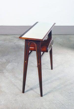 console design ignazio gardella italia 1950s legno vetro tavolino da parete