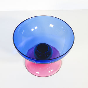 coppa vetro soffiato design marcello furlan per lip murano bicchiere 1987
