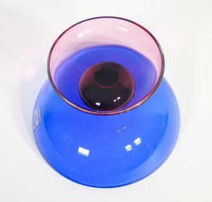coppa vetro soffiato design marcello furlan per lip murano bicchiere 1987