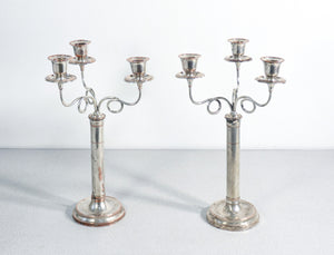 coppia candelabri candelieri placcato argento old sheffield epoca 1800 antica