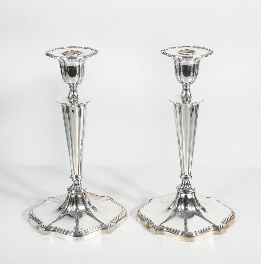 coppia candelieri candelabri argento 800 pampaloni firenze epoca primo 1900