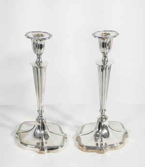 coppia candelieri candelabri argento 800 pampaloni firenze epoca primo 1900