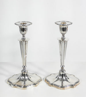 coppia candelieri candelabri argento 800 pampaloni firenze epoca primo 1900