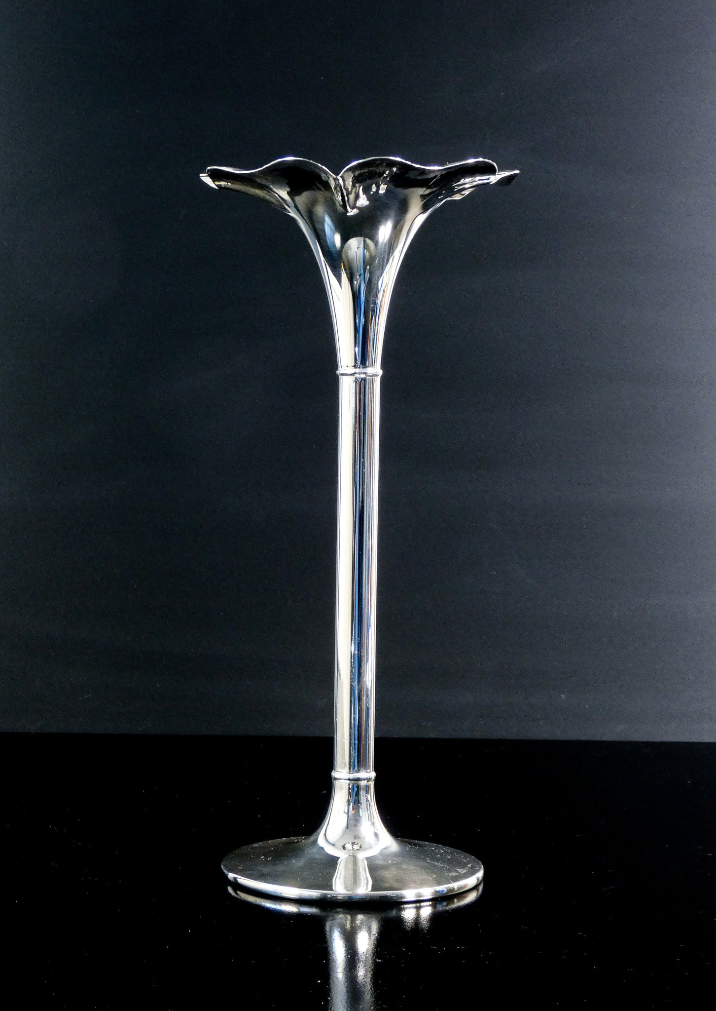 coppia candelieri candelabri argento 925 fiore giuseppe silva epoca 1970s