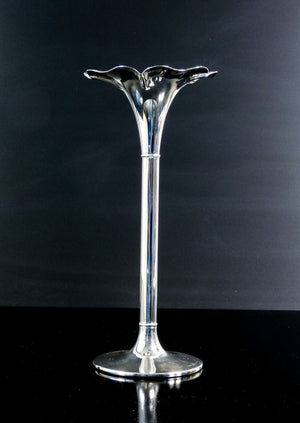 coppia candelieri candelabri argento 925 fiore giuseppe silva epoca 1970s