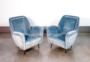 coppia poltrone design isa bergamo italia 1950s vintage armchair mid century