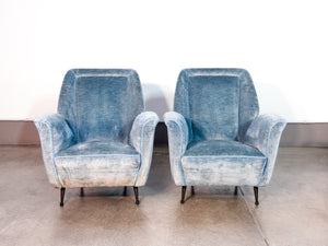 coppia poltrone design isa bergamo italia 1950s vintage armchair mid century