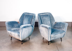 coppia poltrone design isa bergamo italia 1950s vintage armchair mid century