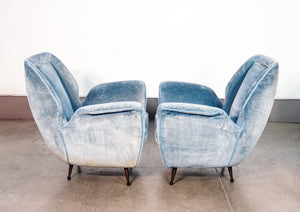 coppia poltrone design isa bergamo italia 1950s vintage armchair mid century