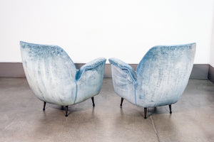coppia poltrone design isa bergamo italia 1950s vintage armchair mid century