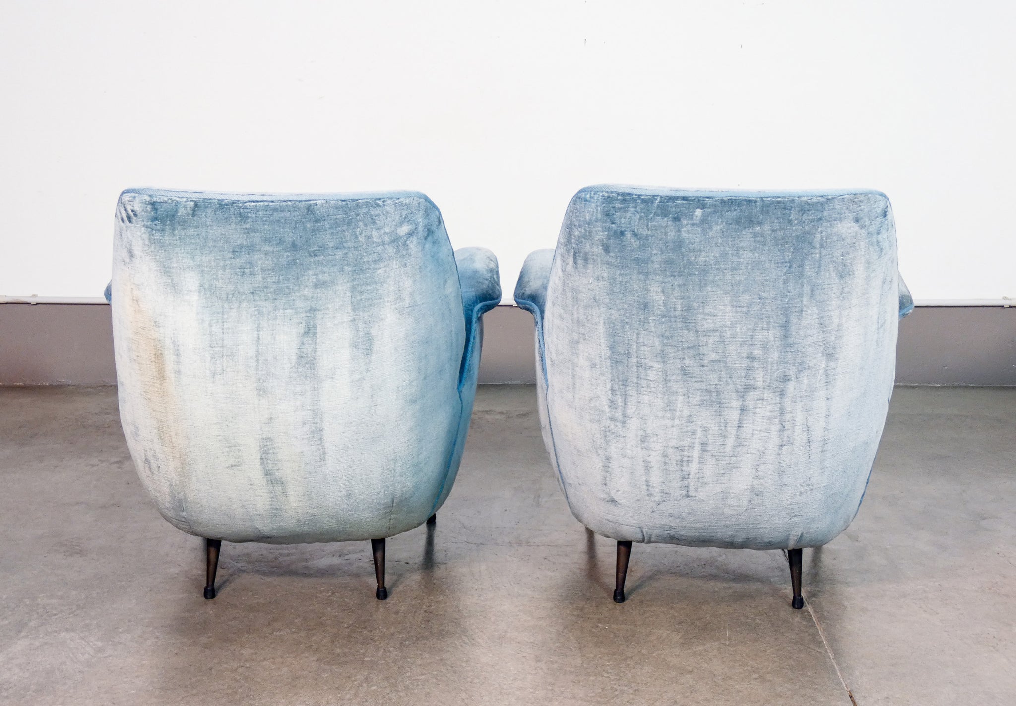 coppia poltrone design isa bergamo italia 1950s vintage armchair mid century