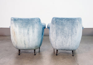 coppia poltrone design isa bergamo italia 1950s vintage armchair mid century