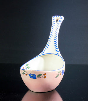 coppia vasi svuotatasche lenci ceramica dipinta a mano torino epoca 1940s